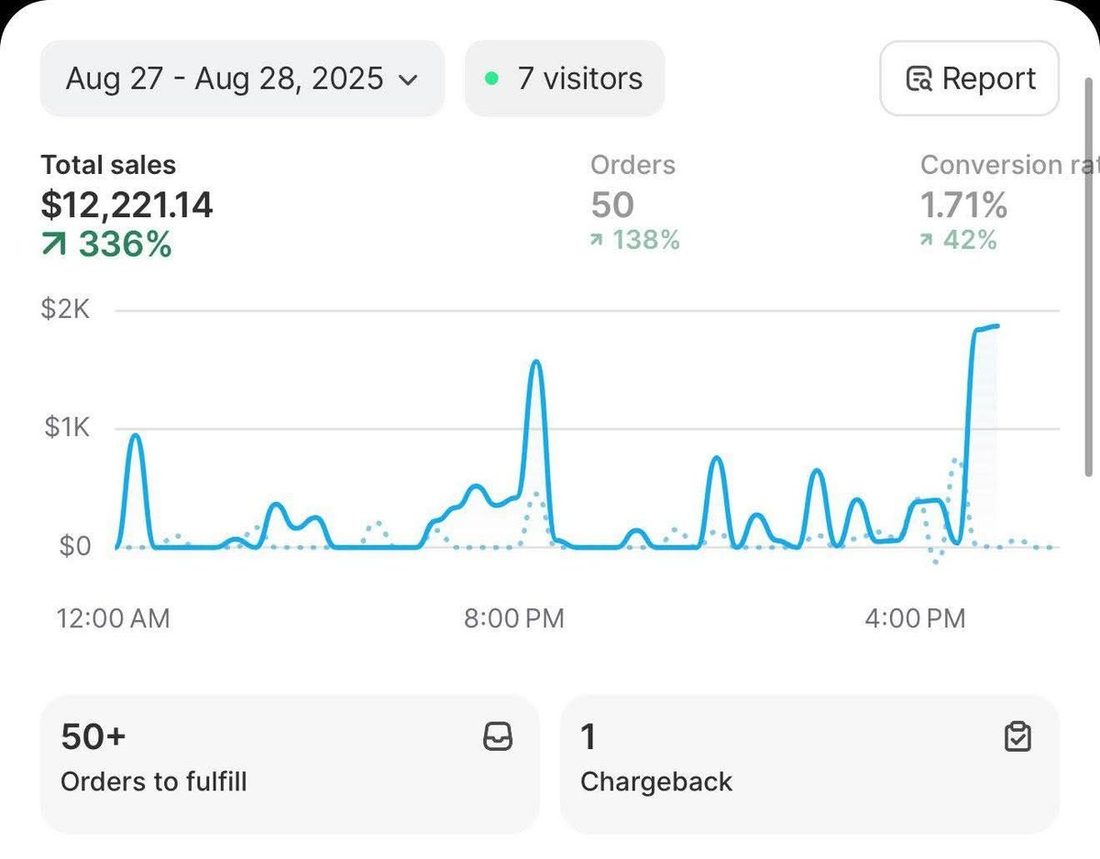 Shopify Report - 2-Day Sales — $12,221.14 in 2 days